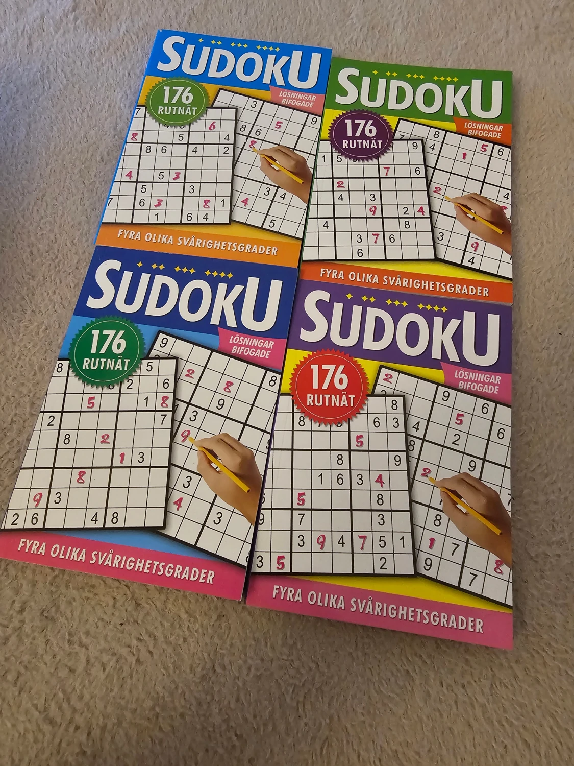 Sudoku - Fyra olika svårighetsgrader - 2