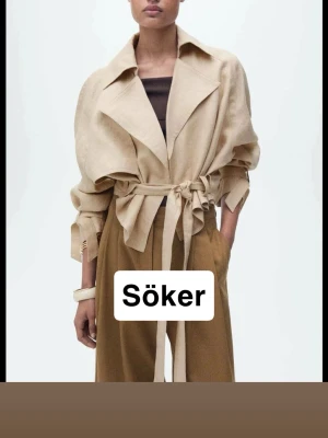 Beige trenchcoat med bälte - Hej söker denna jacka 