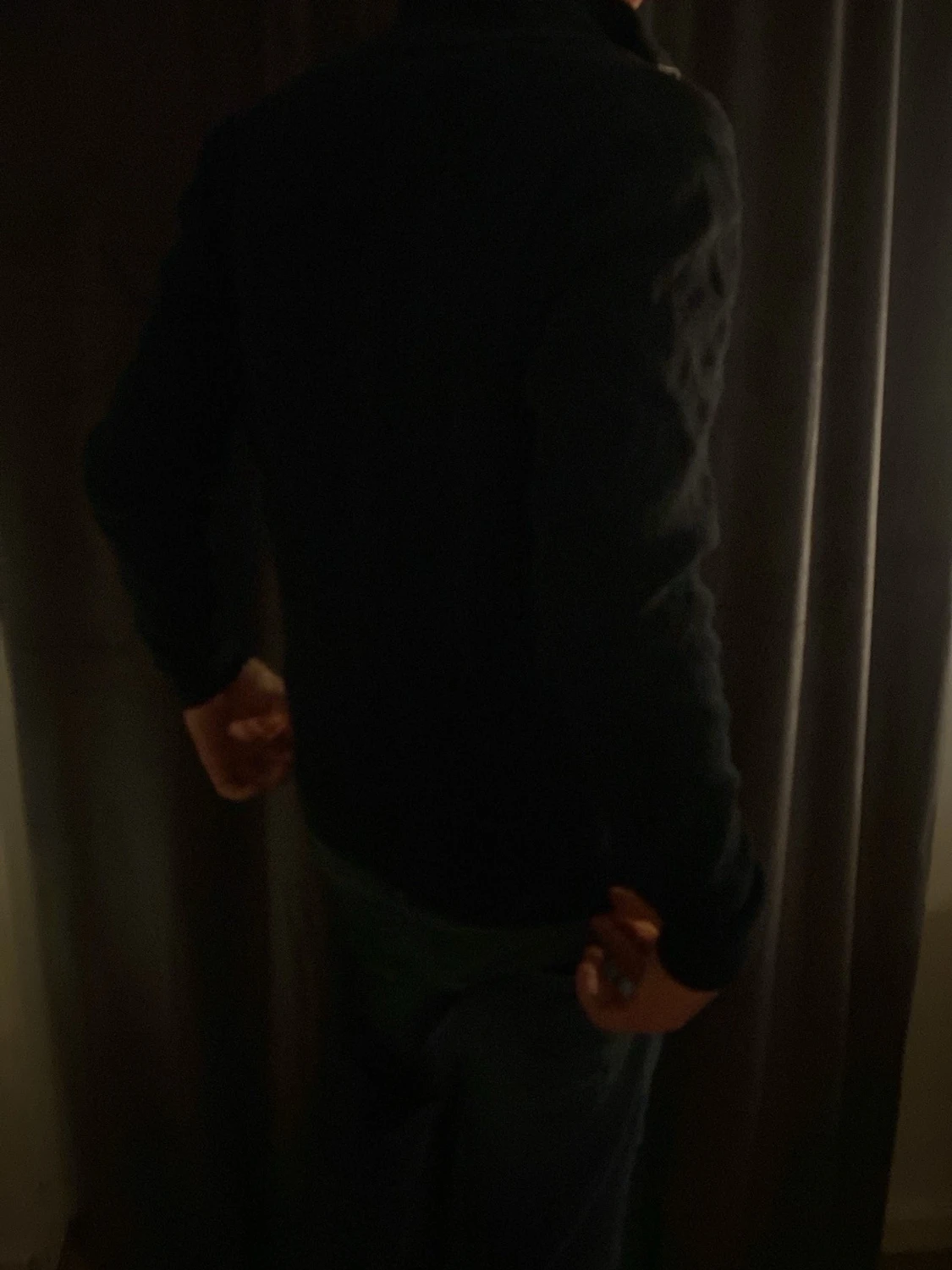 Svart kofta med dragkedja - 1