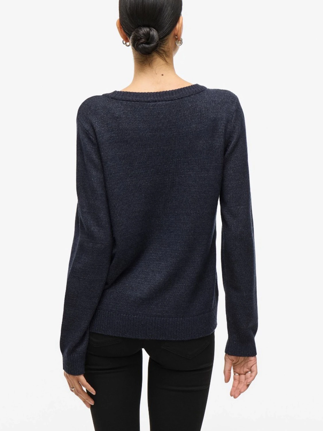 Mörkblå stickad tröja från Vila - 4