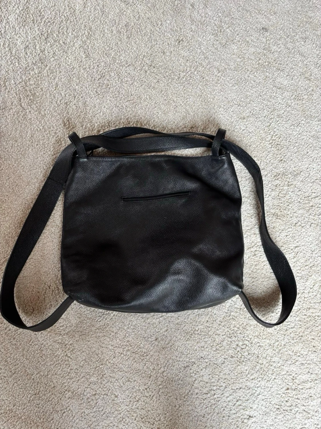 Svart skinnhandväska från Italien - 2