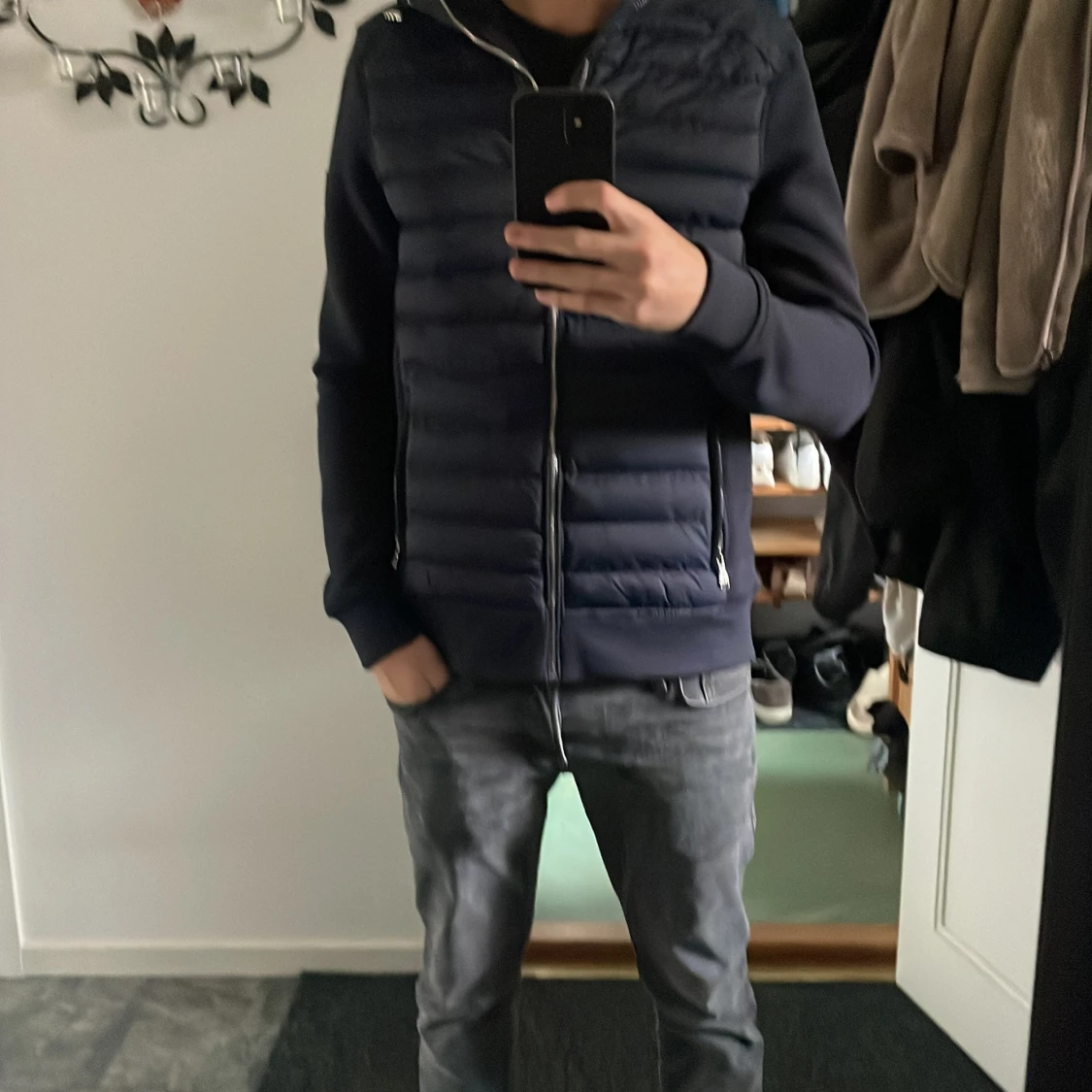 Mörkblå cardiganjacka Alessandro Zavetti - 1