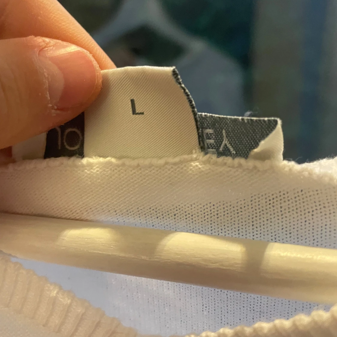 Vit bomullströja John Smedley L - 1