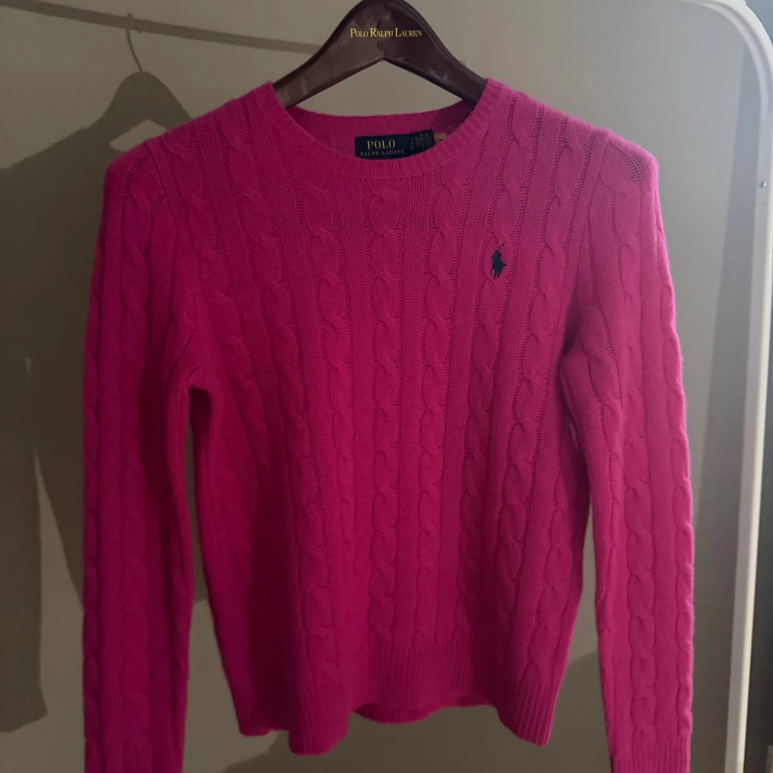 Rosa kabelstickad cashmere tröja Polo Ralph Lauren - 1