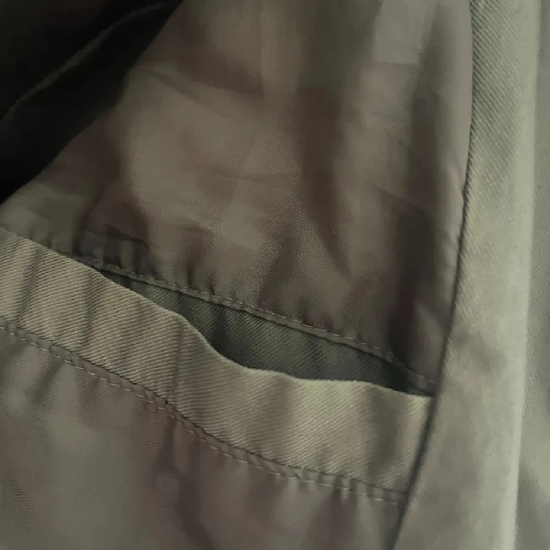 Khaki färgad pälsjacka - 3