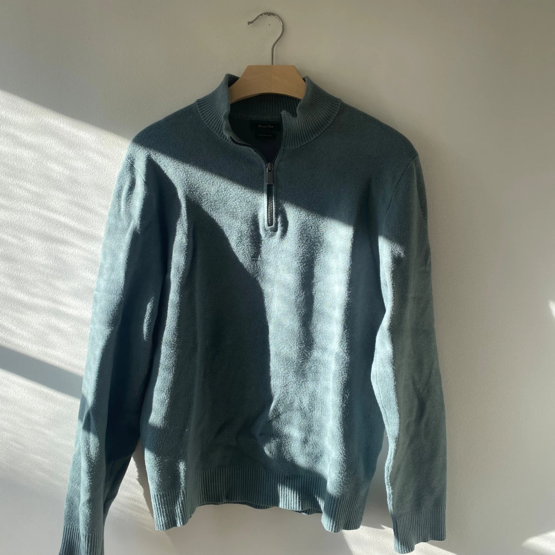 Massimo Dutti stickad tröja med half zip - 1
