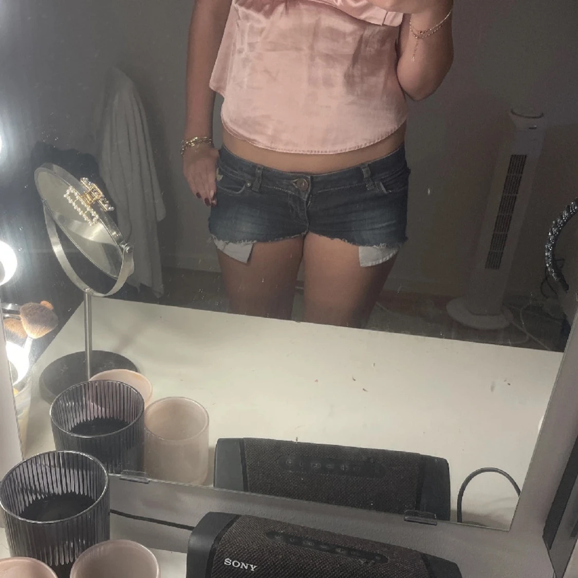 Mörkblå jeansshorts från ONLY - 2