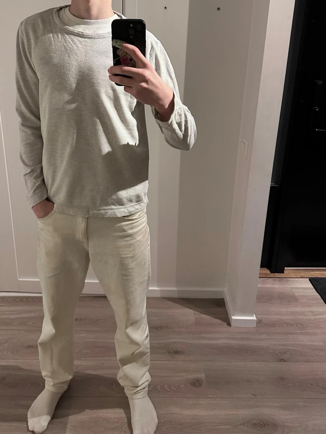 Ljusgrå långärmad tröja från BOSS - 4