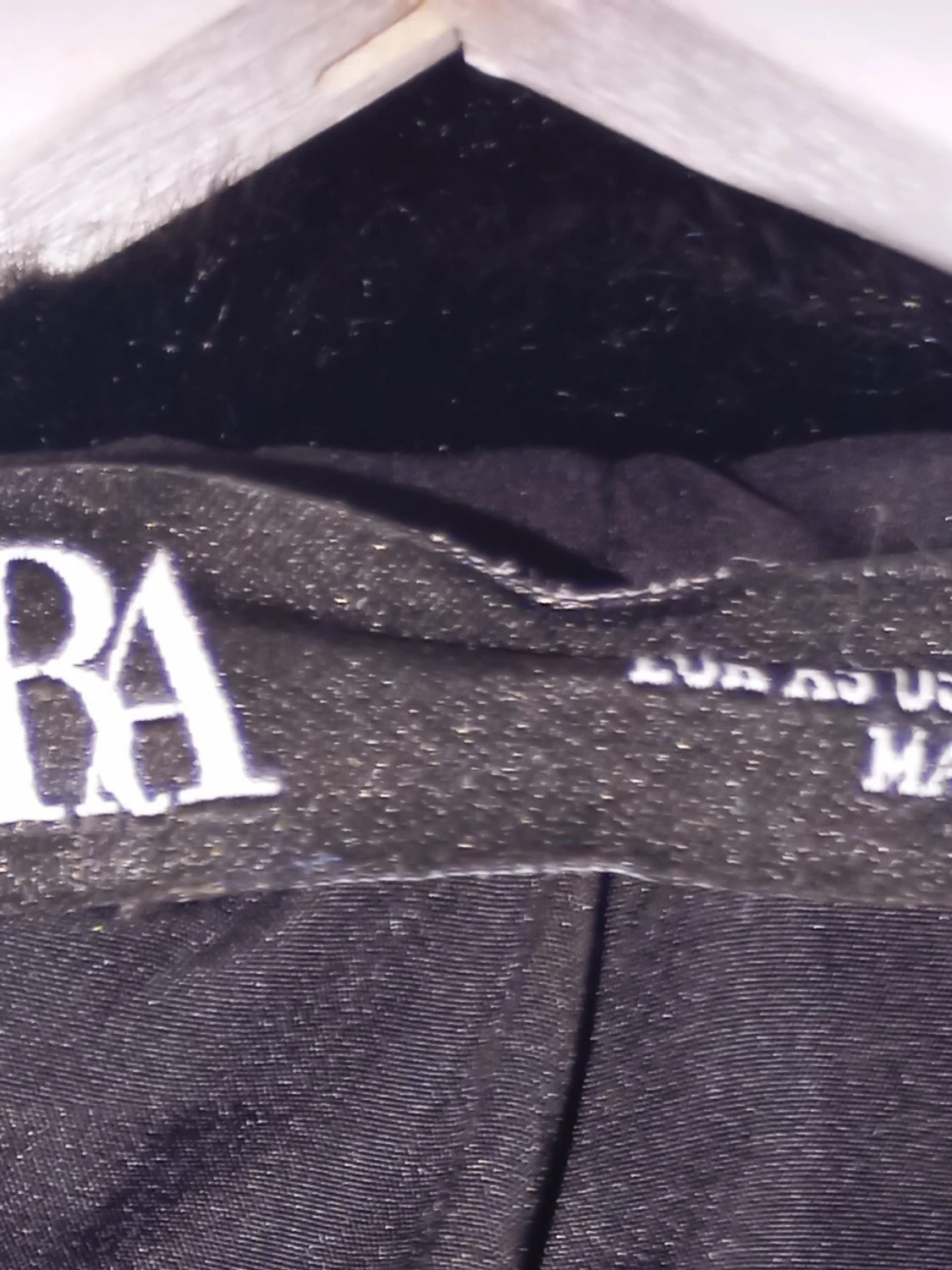 Svart pälsjacka med huva från Zara - 2