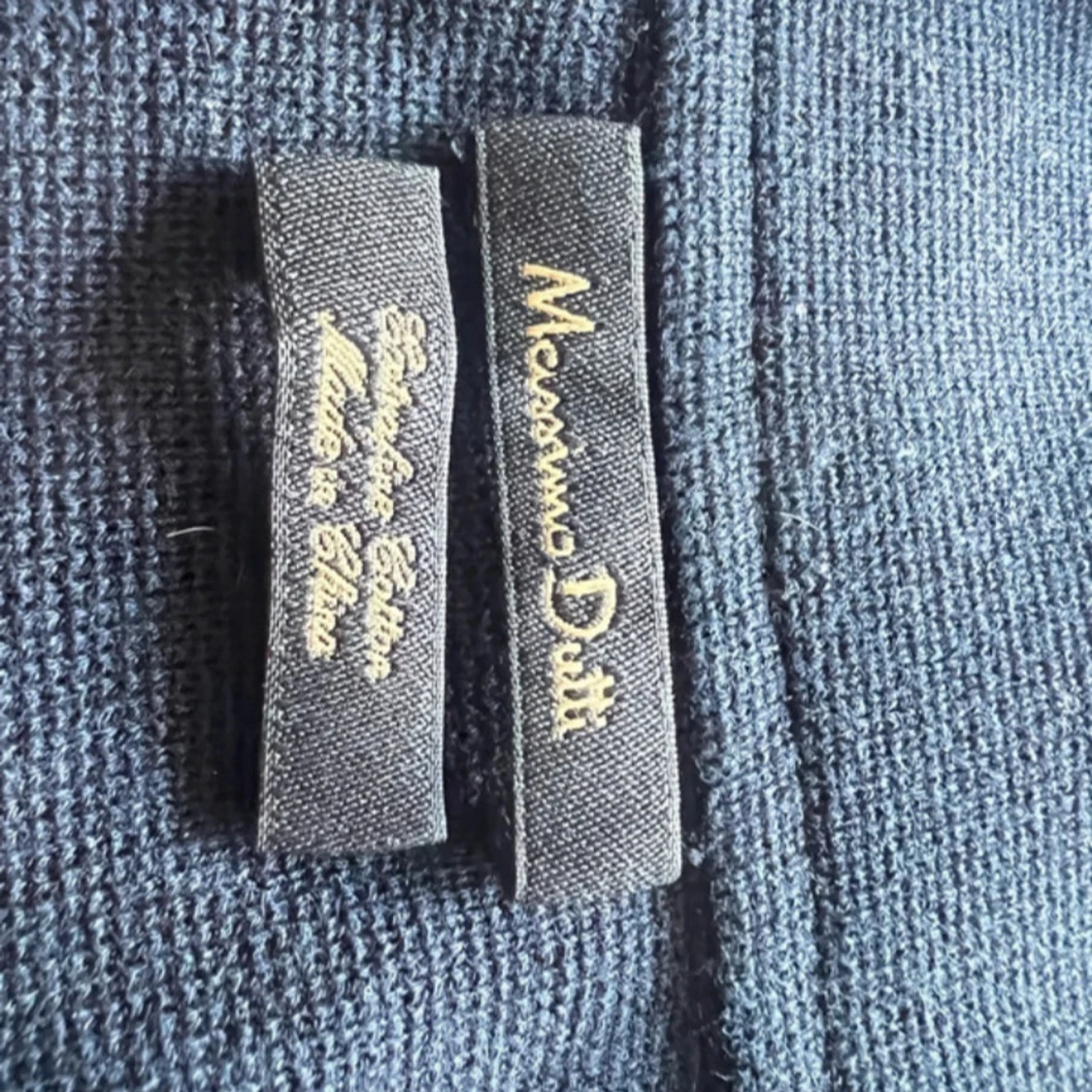 Mörkblå stickad overshirt Massimo Dutti - 2