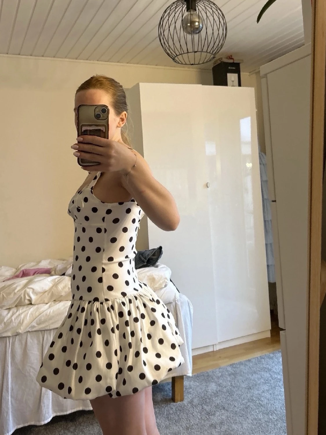 Jätte populär prickig zara klänning  - 2