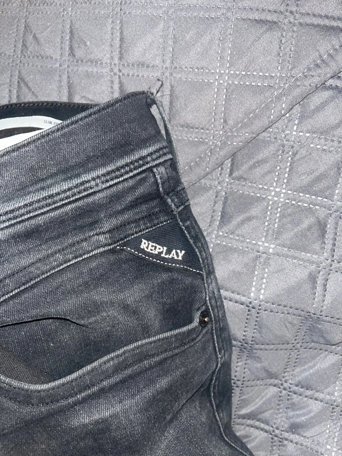 Replay Anbass svarta slim jeans - 2