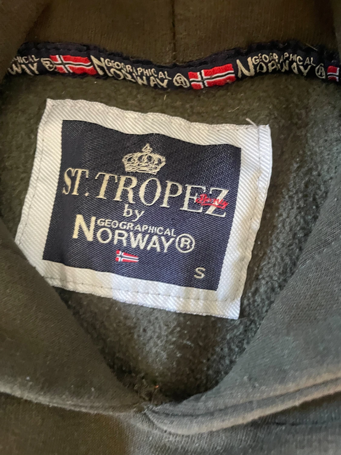 Olivgrön hoodie Geographical Norway - 3