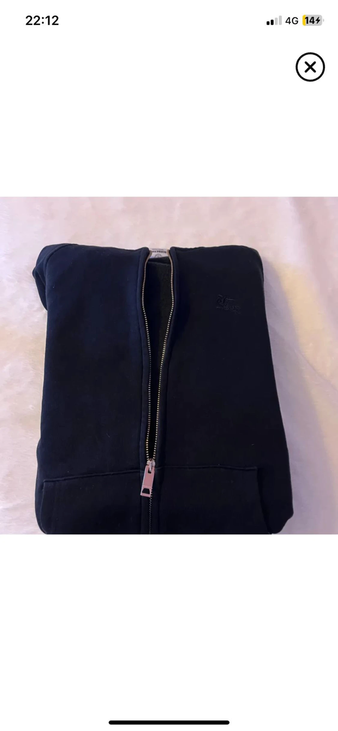 Svart Burberry hoodie med dragkedja - 3