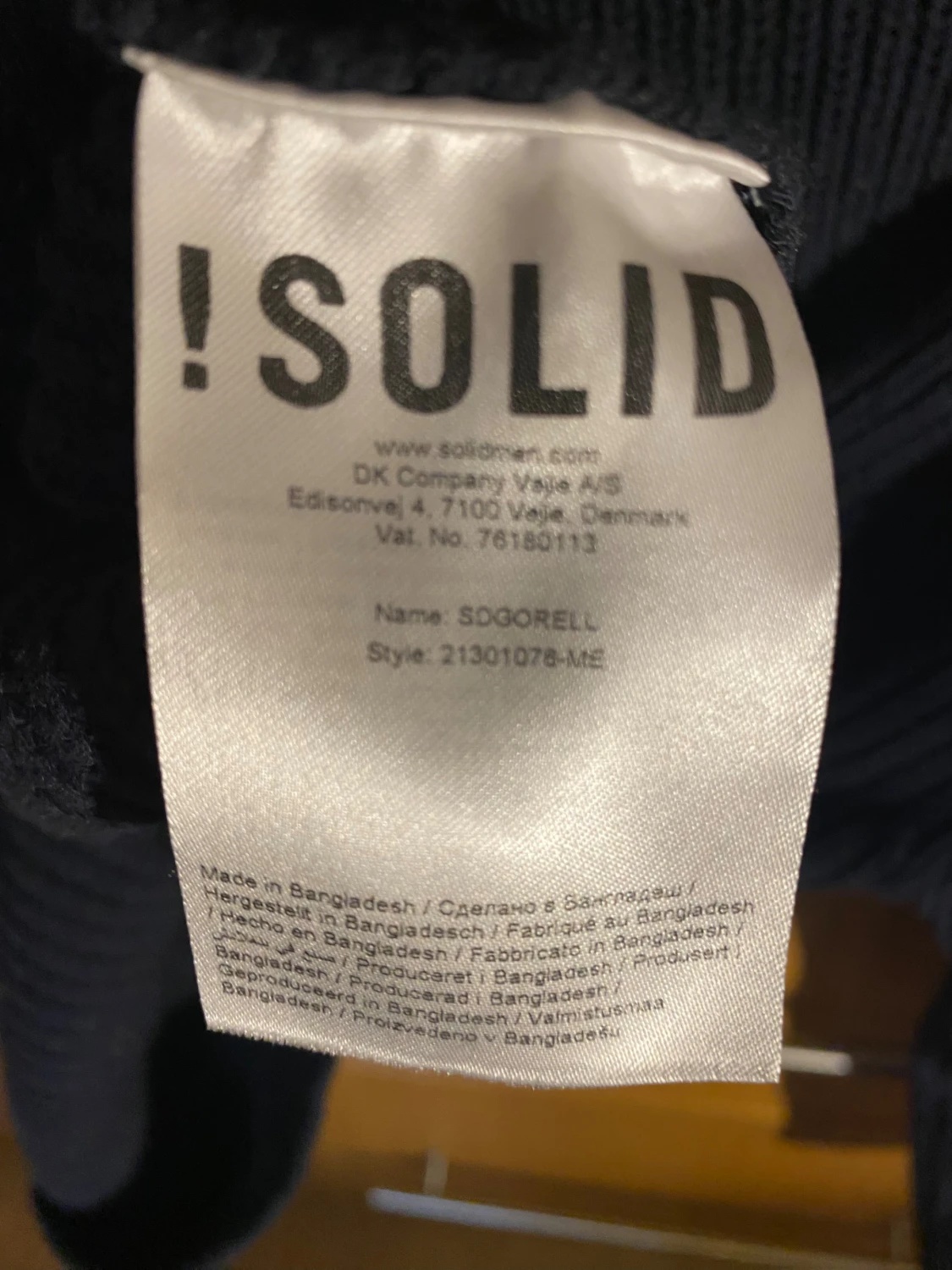 Mörkblå stickad tröja från Solid - 3