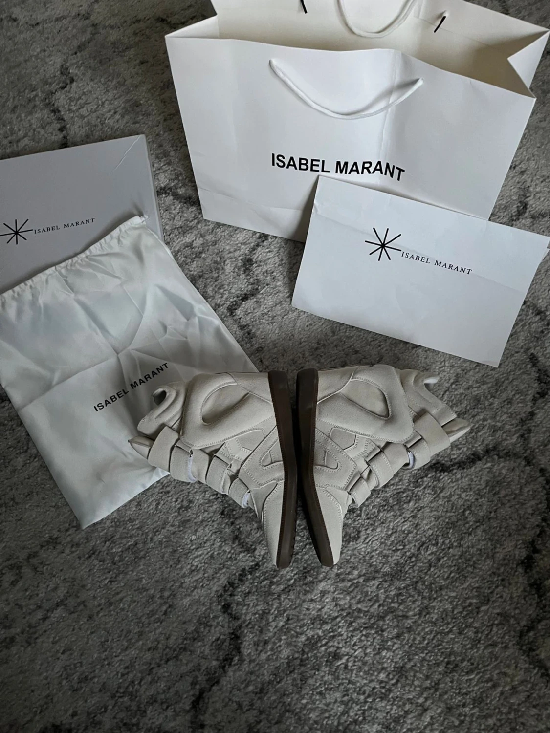 Isabel marant Beige sneakers med kardborre - 2