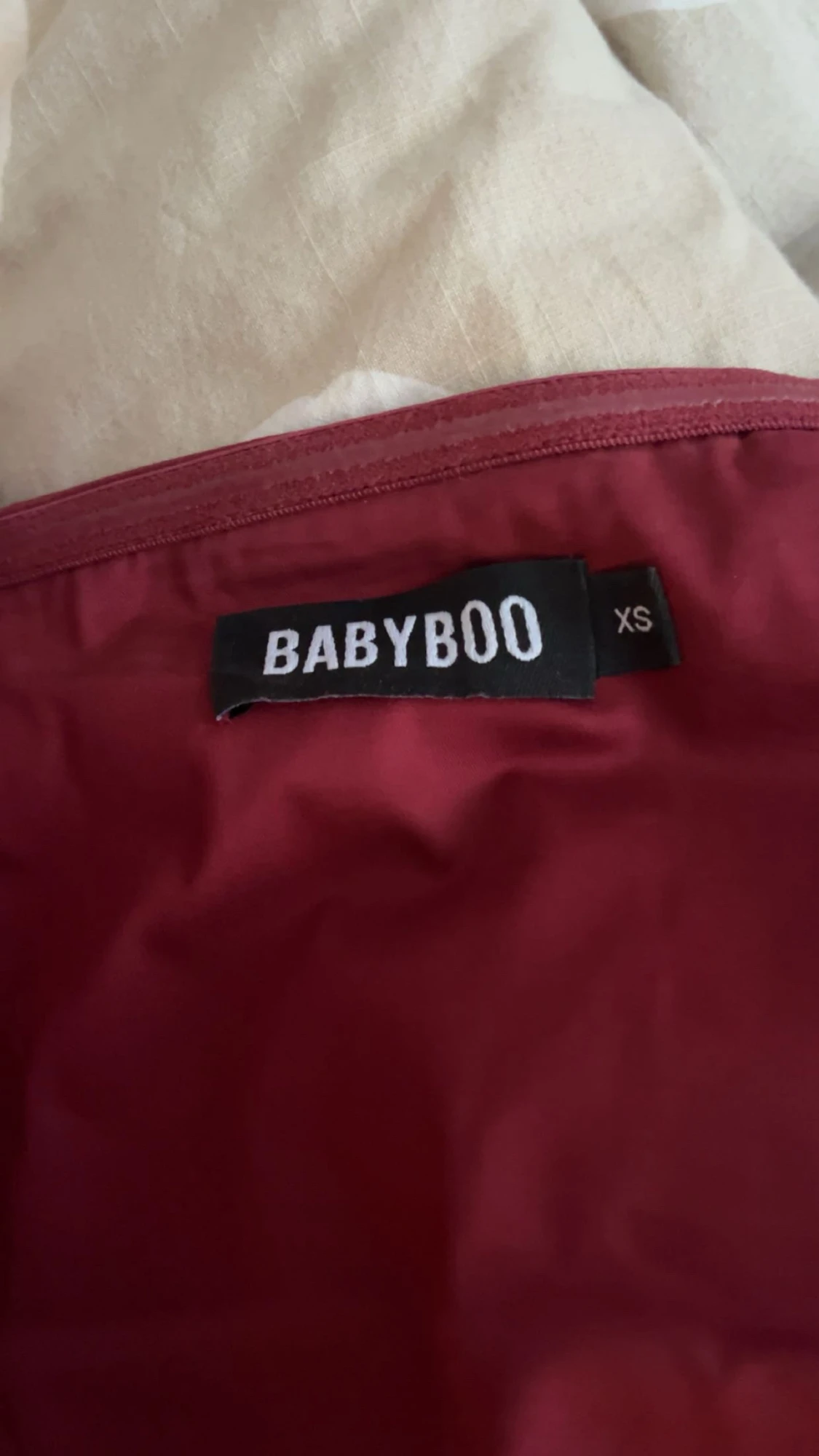 Vinröd långklänning från Babyboo XS - 3