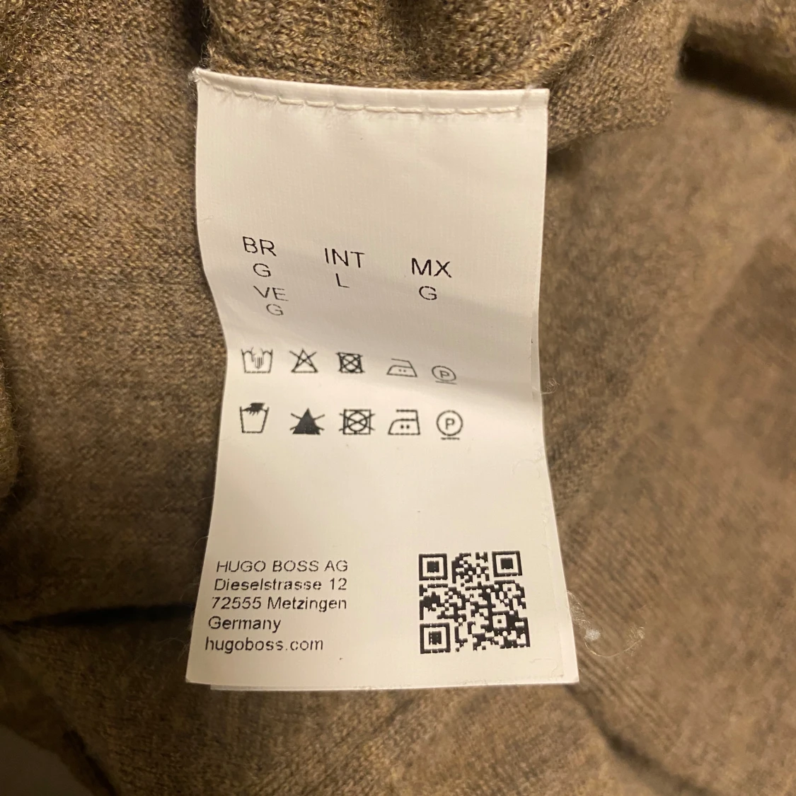 Brun merinoullströja från Hugo Boss - 4