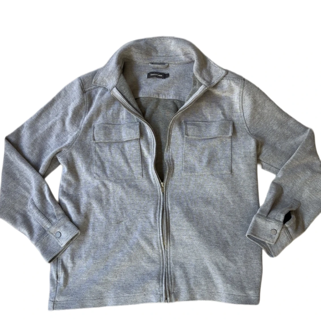 Grå zip overshirt  - 1