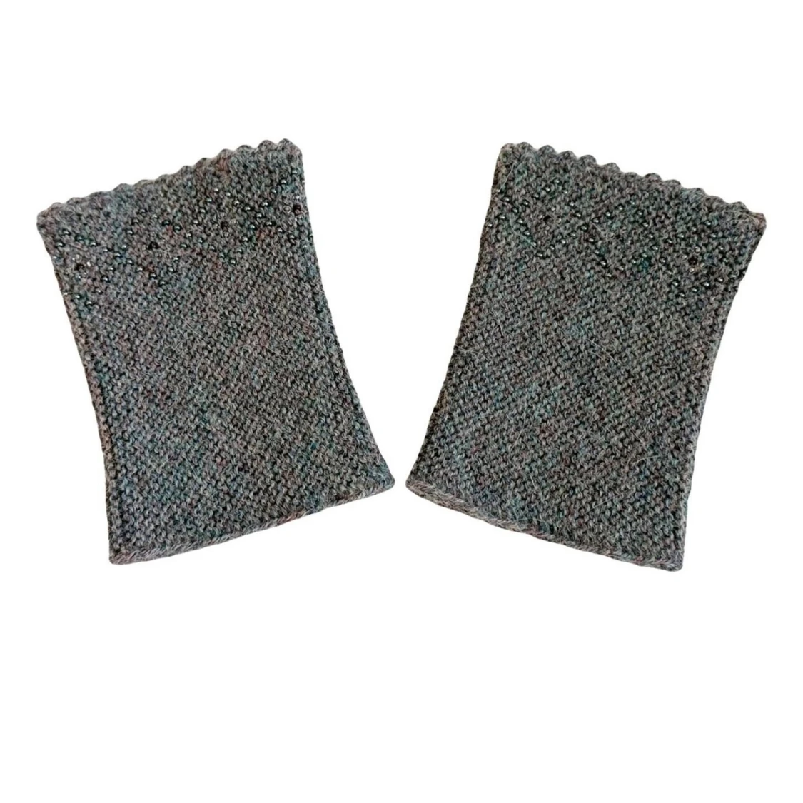 Handmade Knitted 100% Wool Wrist Warmers/Hand Warmers/Fingerless Gloves