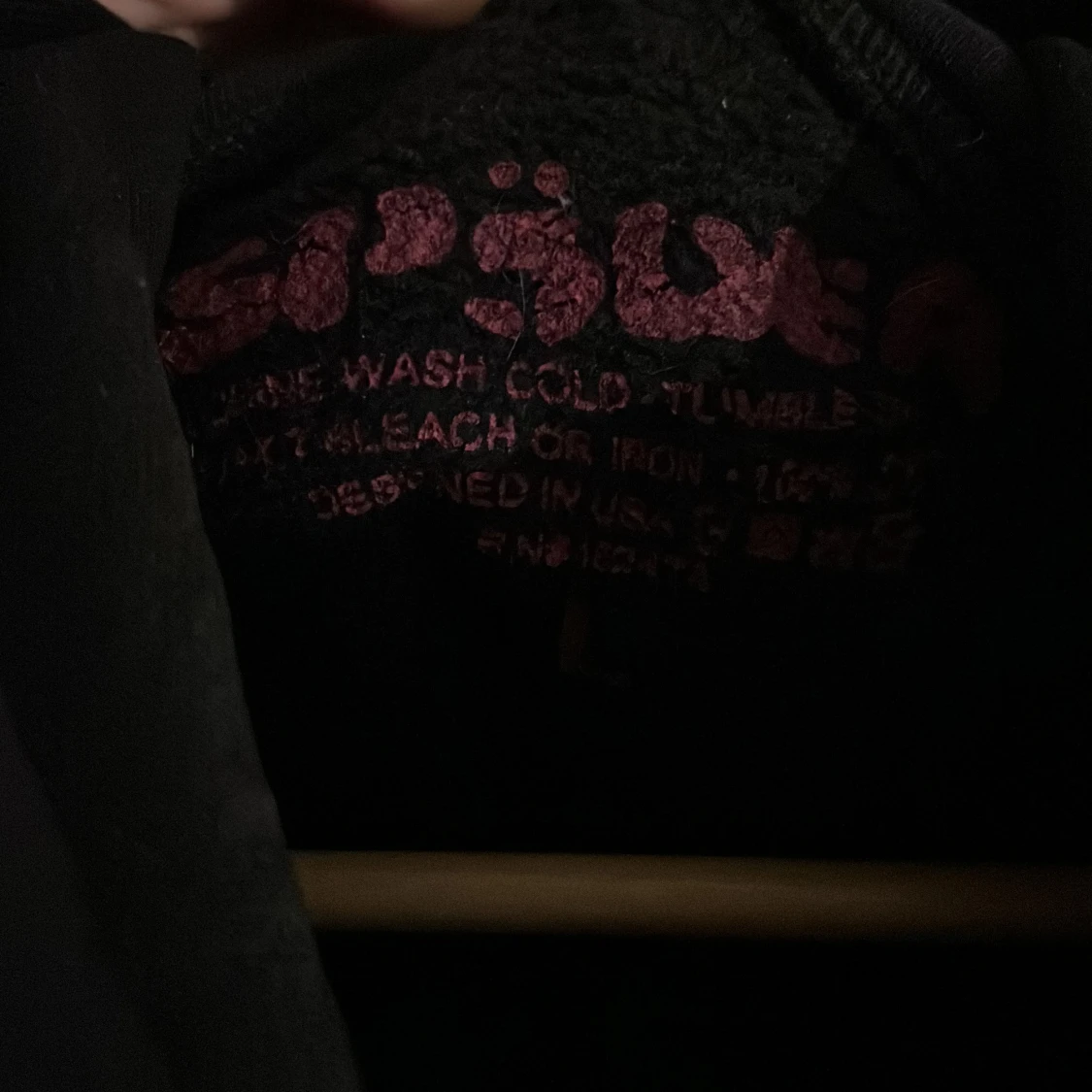 Svart hoodie från Sp5der med tryck - 2