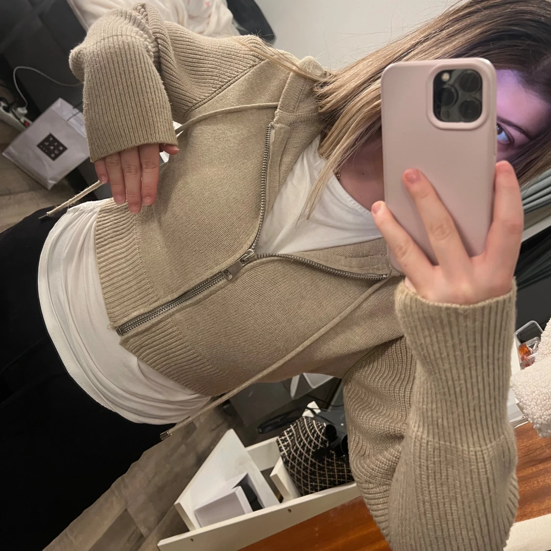 Stickad kofta från Zara