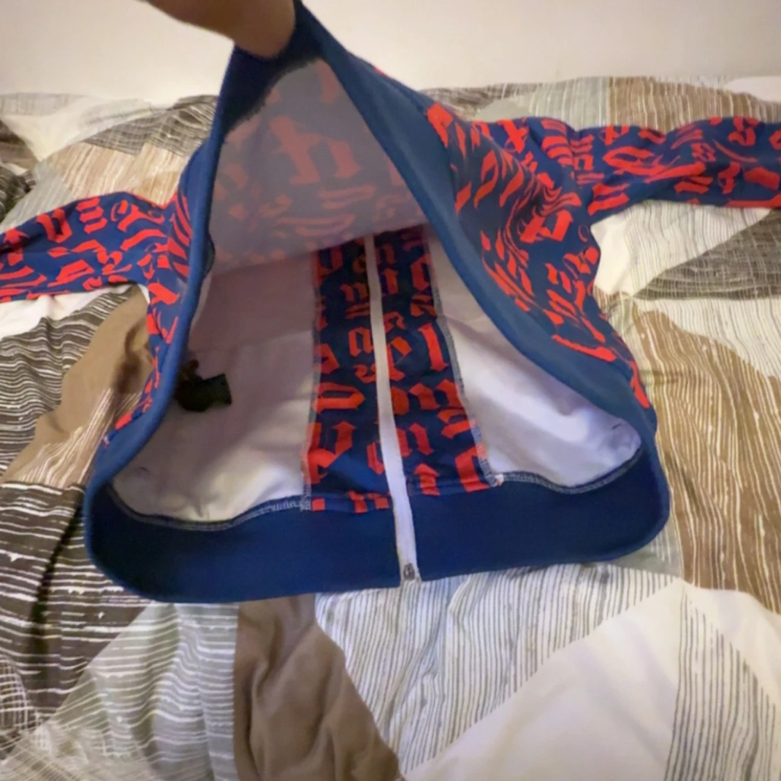 Palm Angels blå och röd track jacket - 4