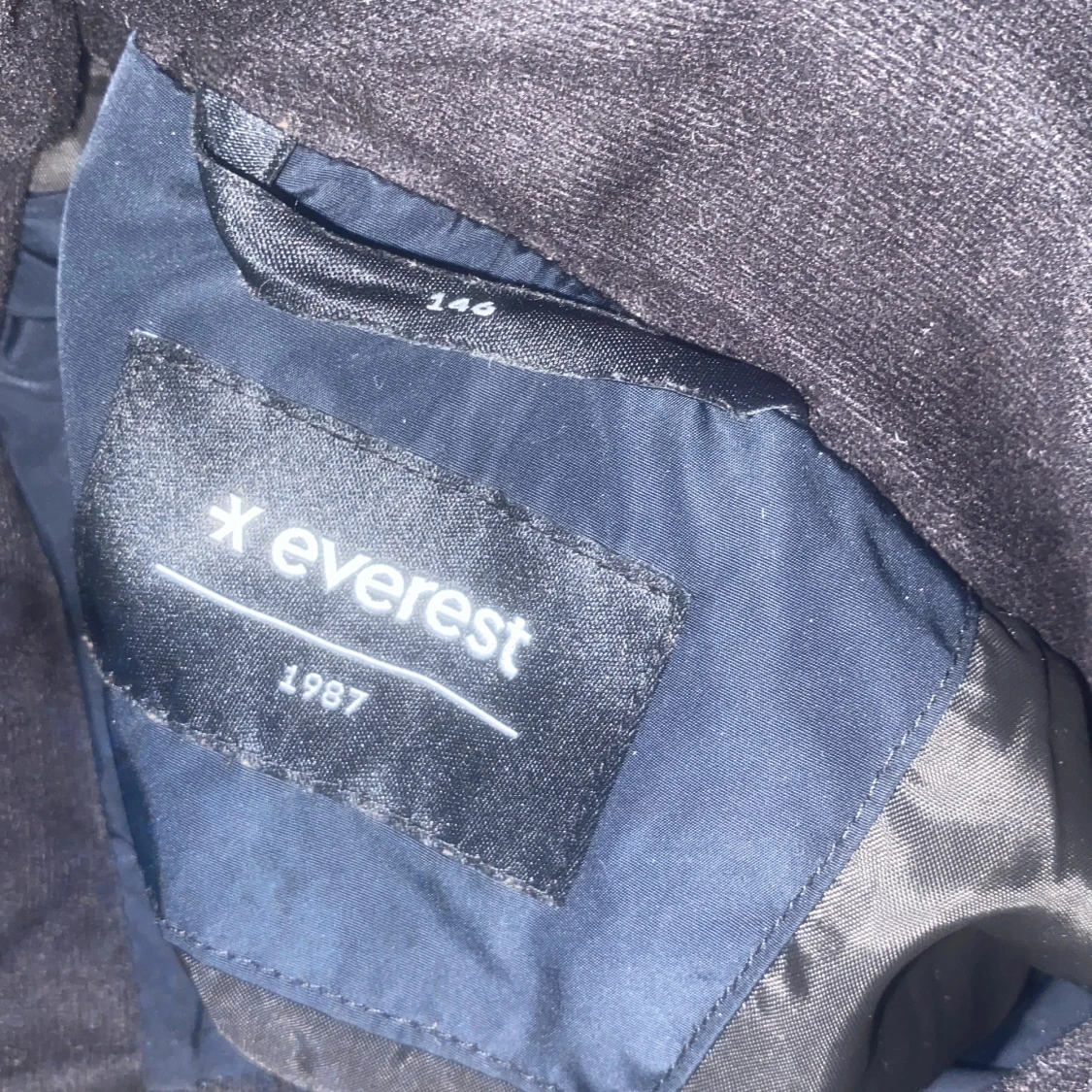 Svart lång pufferjacka Everest - 2