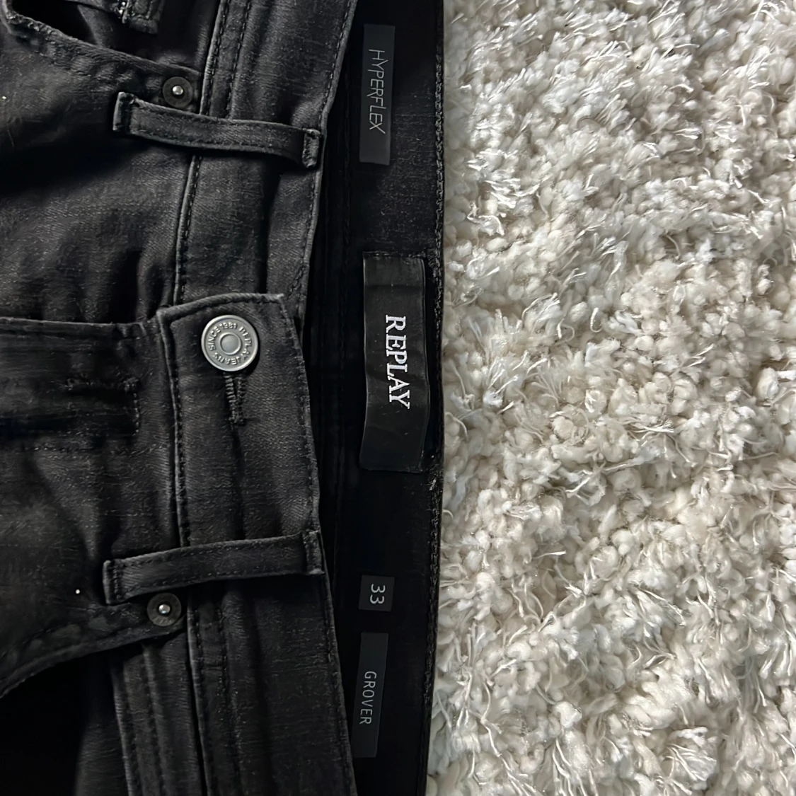 Svarta Replay Grover Hyperflex jeans - 1