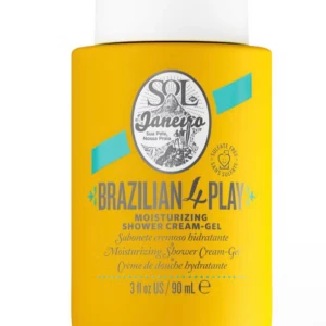 Sol de Janeiro Brazilian 4 Play 90ml - Fuktgivande duschkräm-gel i en klargul plastflaska från Sol de Janeiro, Brazilian 4 Play. Innehåller 90 ml och har en tropisk doft. Perfekt för dig som älskar lyxiga duschprodukter med brasiliansk känsla. Helt oanvänd!