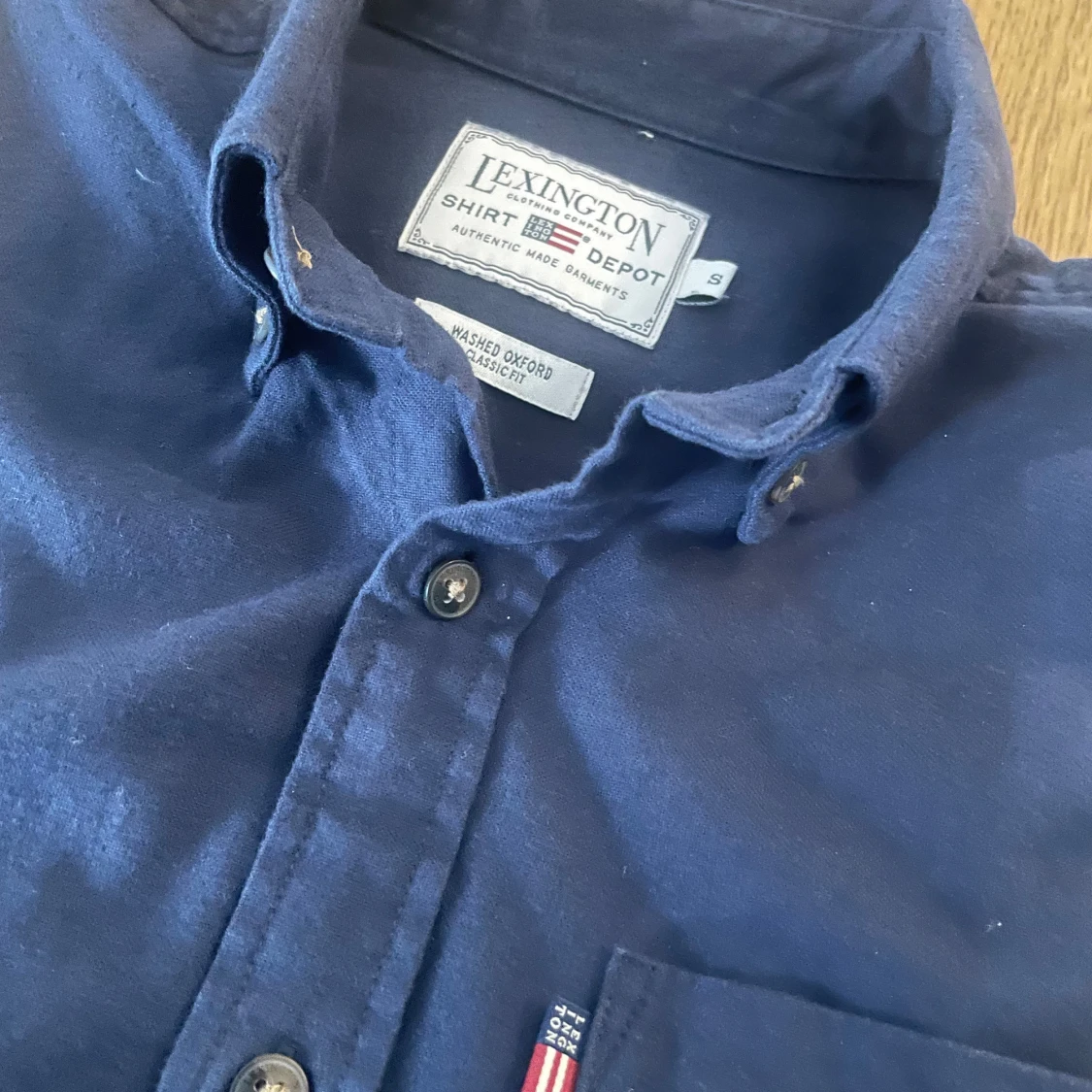 Marinblå Oxfordskjorta från Lexington S - 1