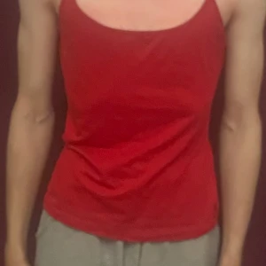 Rött Linne - Ett rött linne - Ganska använt. Storlek M till L! Inte jag på bilden utan en vän. OBS köparen står för frakt!