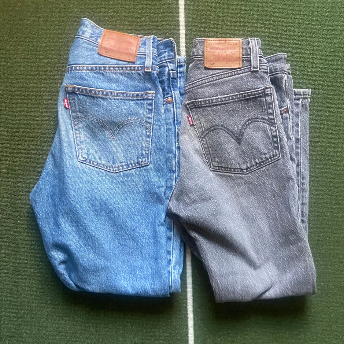 Levi's 501 blå och grå jeans