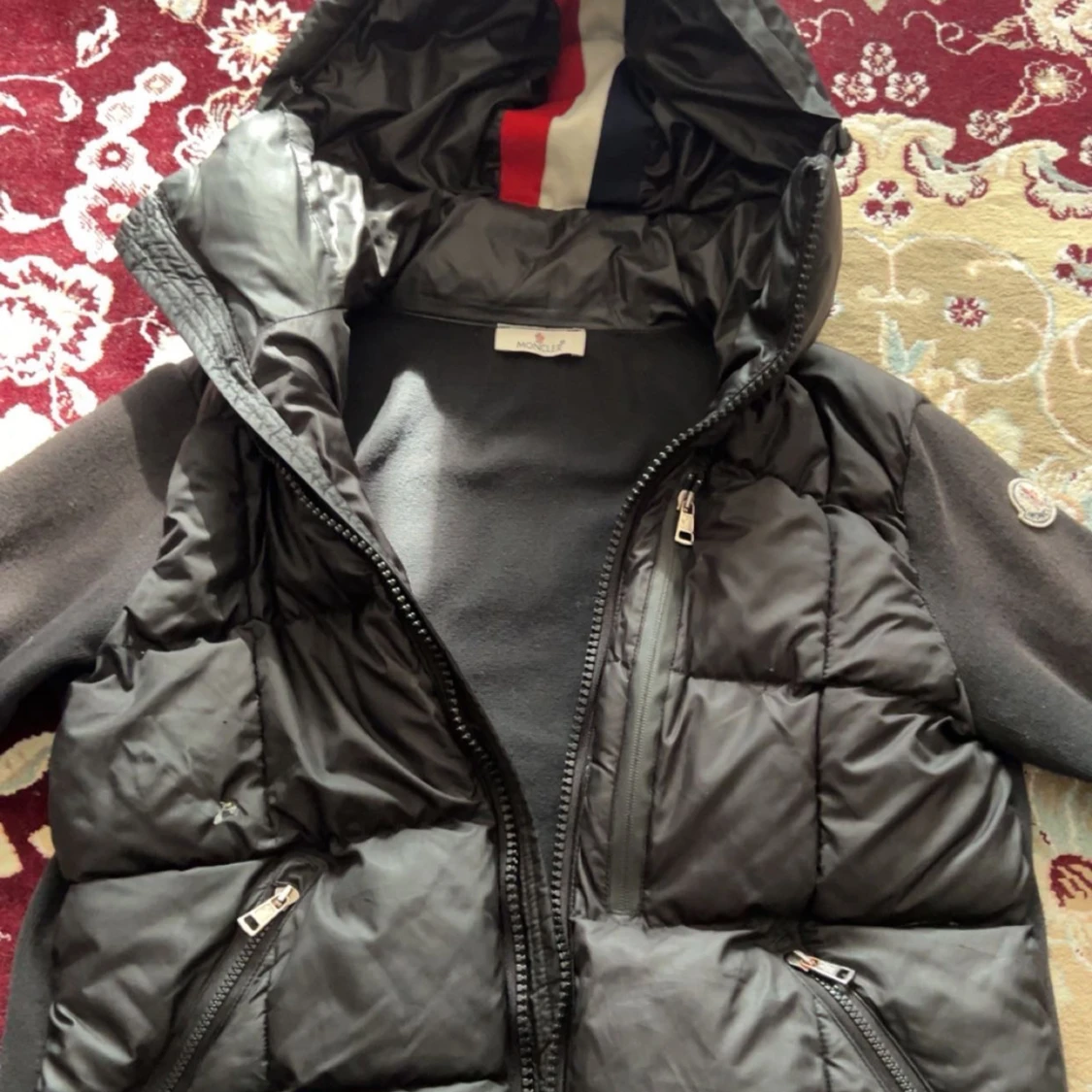 Svart Moncler Cardigan jacka