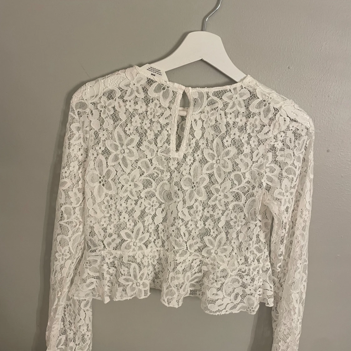Vit spetsblus från H&M, stl 164 - 1