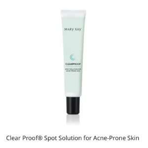 Mary Kay Clear Proof Spot Solution - Clear Proof Spot Solution från Mary Kay är en ljusgrön tub med svart kork, perfekt för dig med acnebenägen hud. Tuben är smidig att ta med och innehåller en punktbehandlande gel som hjälper till att reducera finnar och orenheter snabbt.