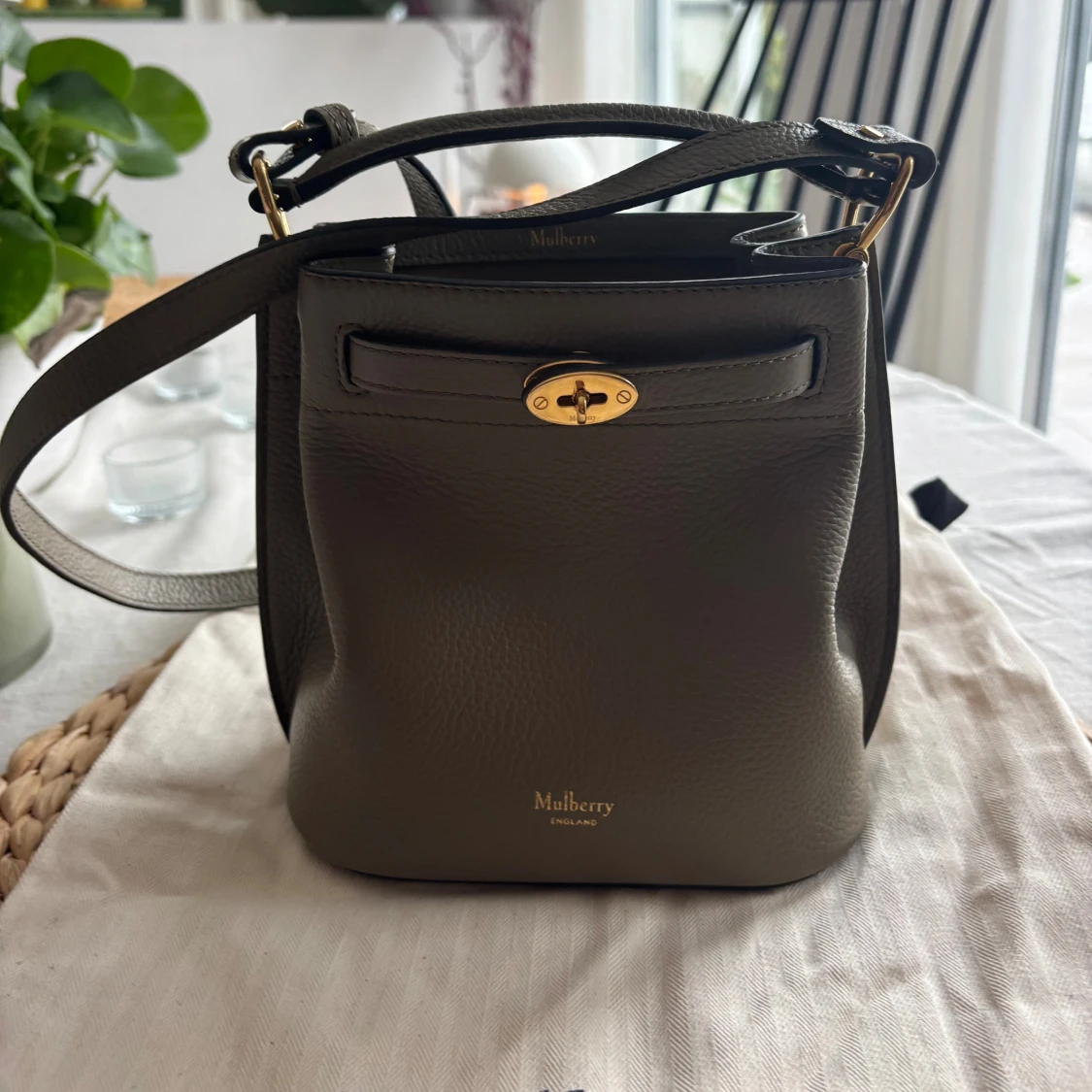 Grön Mulberry Mini Islington axelväska - 1