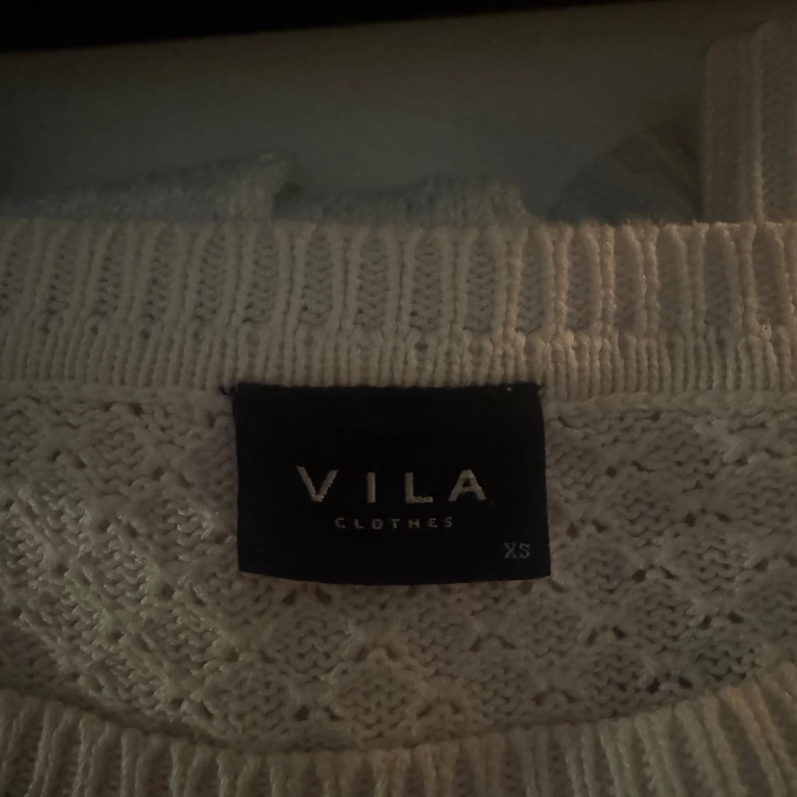 Vit stickad tröja från Vila XS - 2