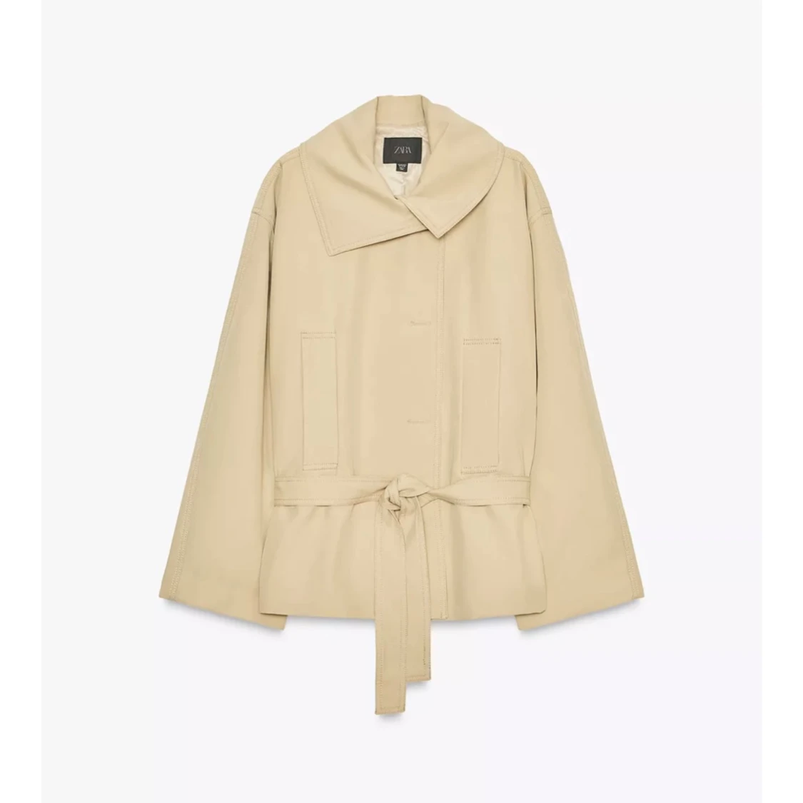 SÖKER Beige trenchcoat från Zara med bälte