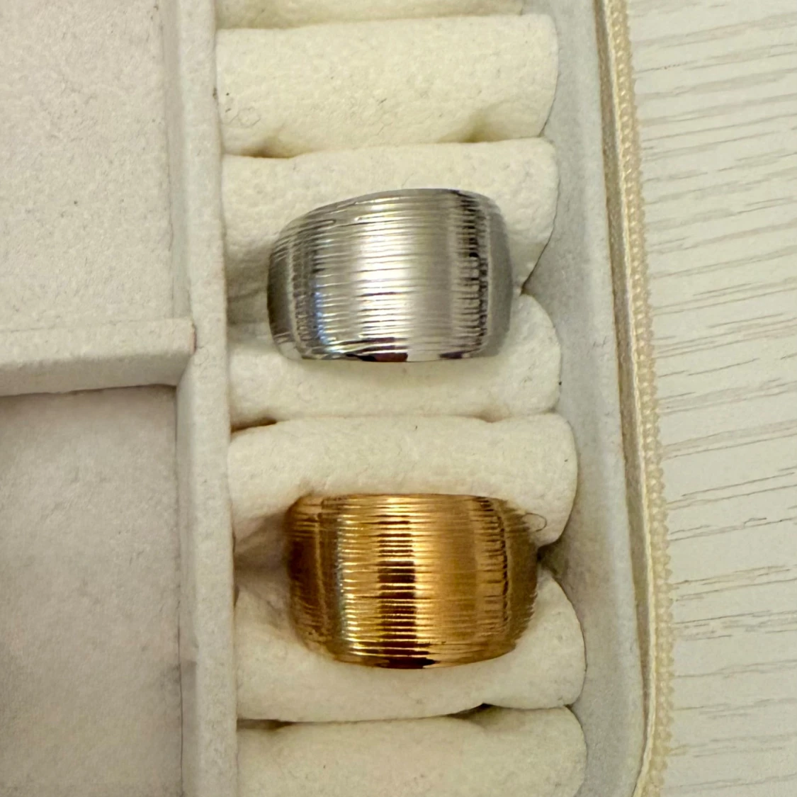 Guldpläterad chunky ring