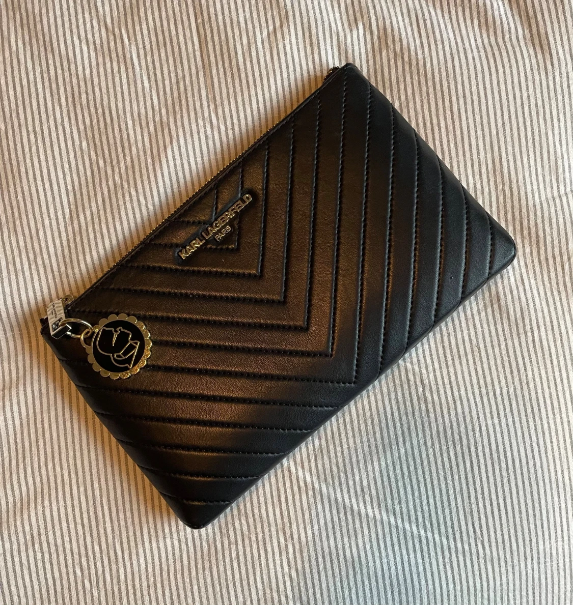 Svart quiltad kuvertväska Karl Lagerfeld - 4