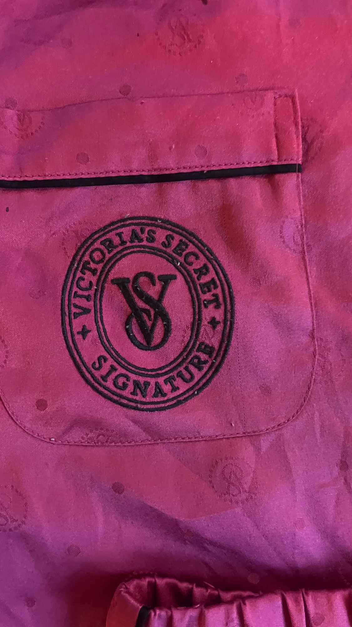 Mörkrosa satin set från Victoria's Secret XS - 1