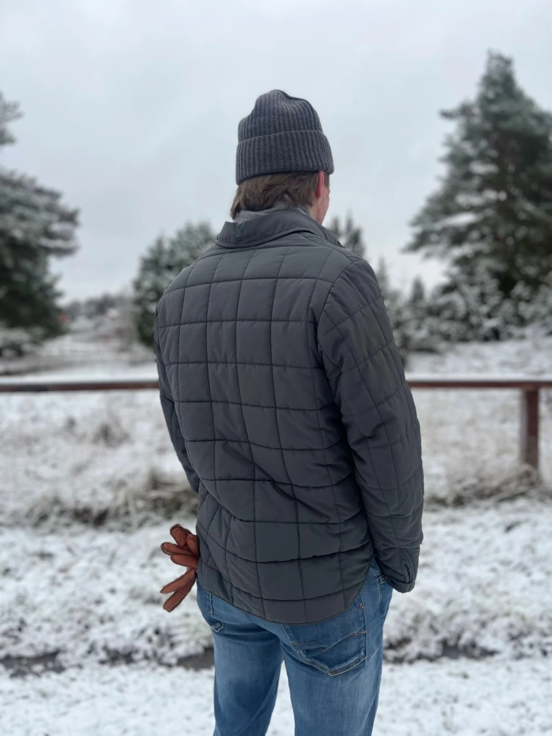 009 Grå quiltad jacka från GANT - 1