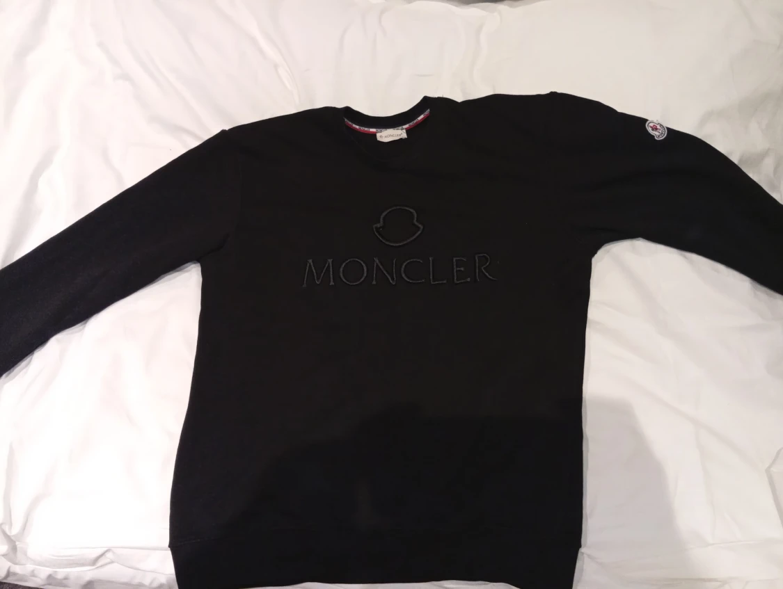 Svart Moncler sweatshirt med broderi - 1