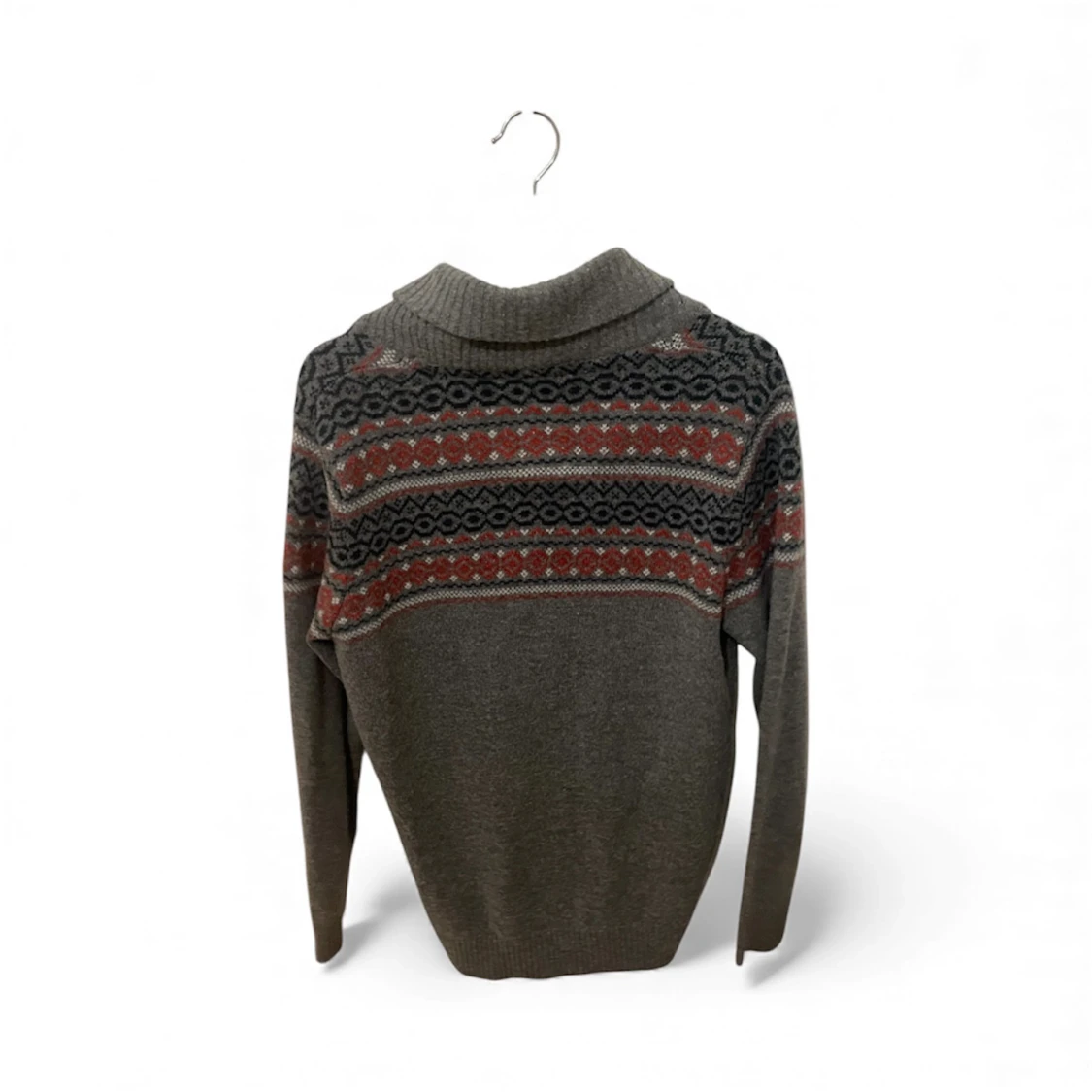 Grå kofta med mönster - 1