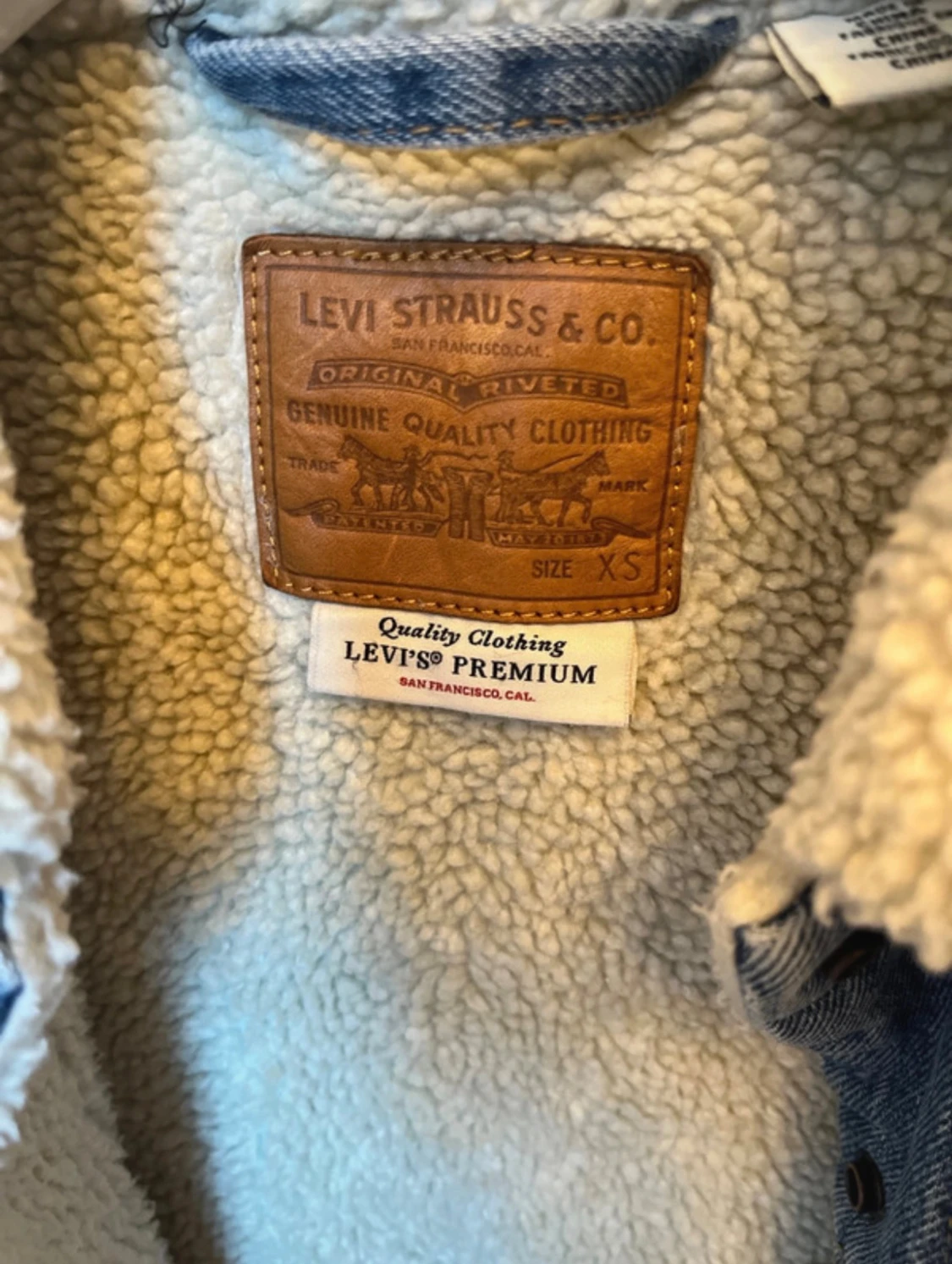 Levi's jeansjacka med teddyfoder XS - 1