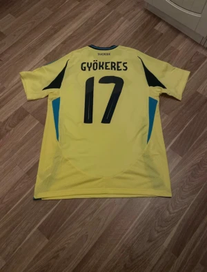 Sverige tröja med Gyökeres på ryggen  - En oanvänd Sverige tröja i storlek L med ”Gyökeres 17” på ryggen. Den är äkta och helt ny. Skick 10/10. Priset kan diskuteras