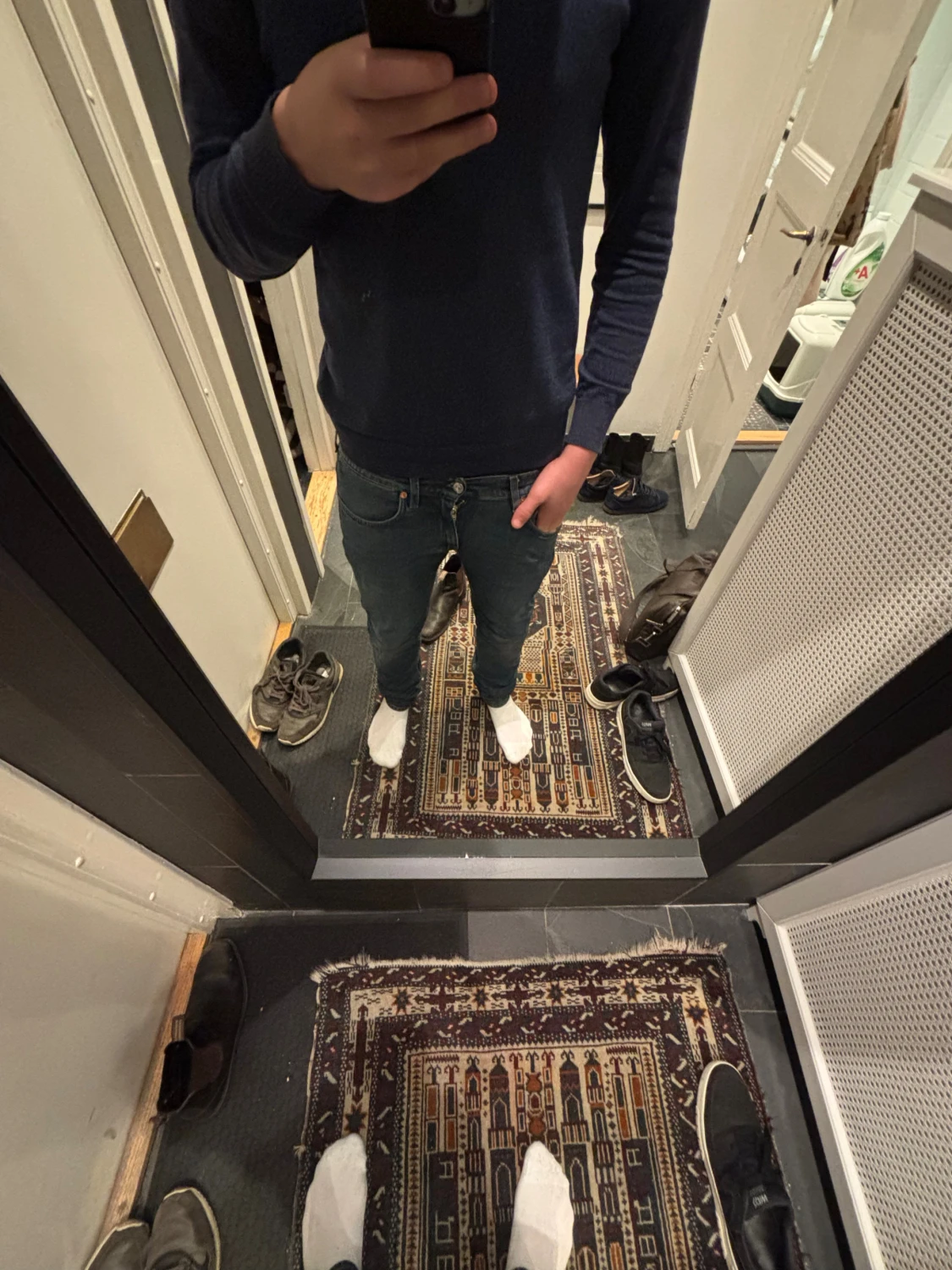 Acne Studios skinny jeans blå - 3