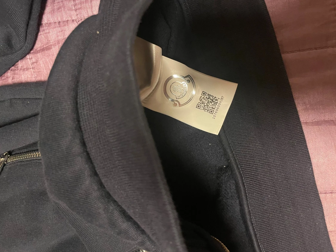 Svart Moncler hoodie med dragkedja - 2