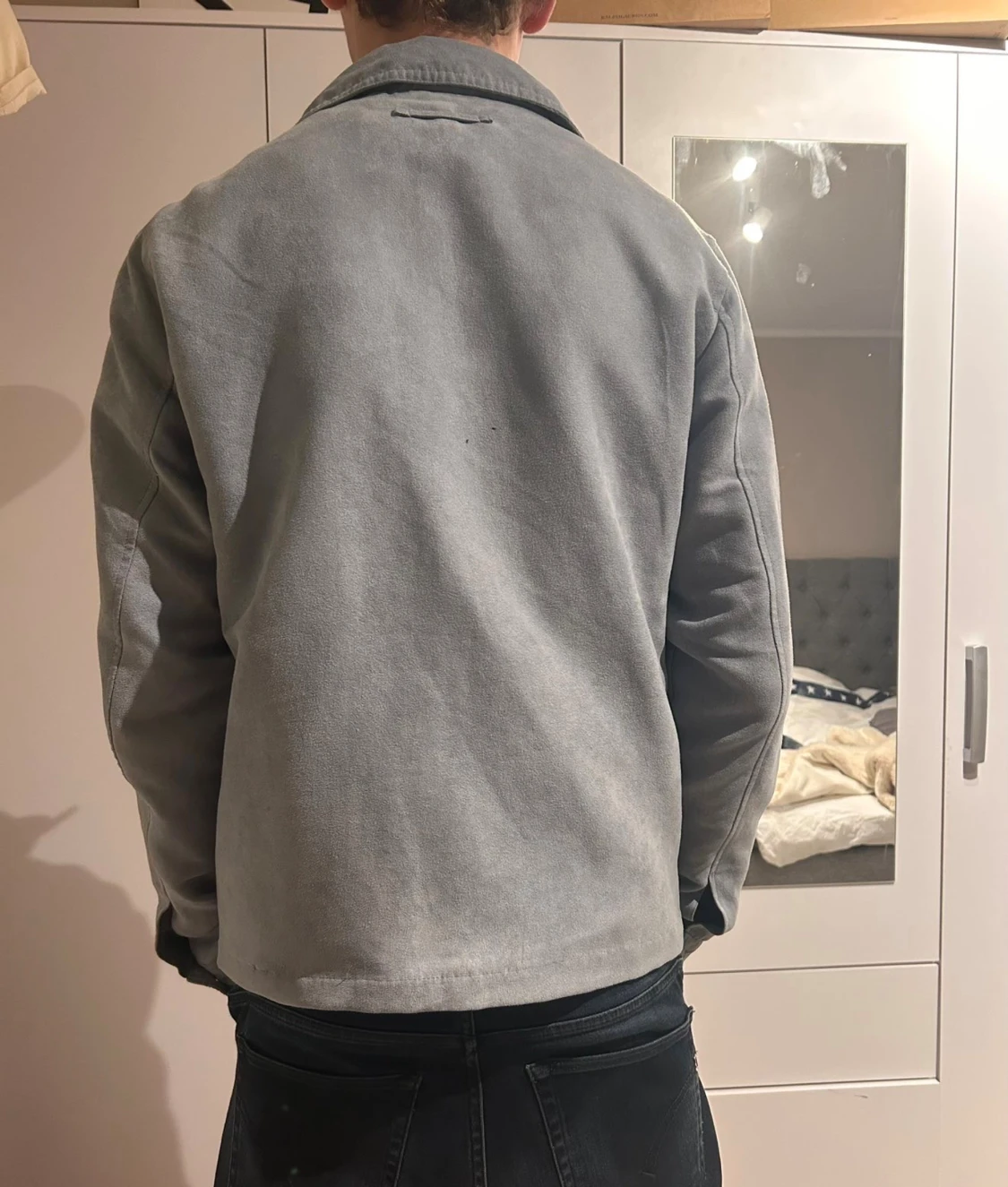 Grå mocka overshirt  - 3